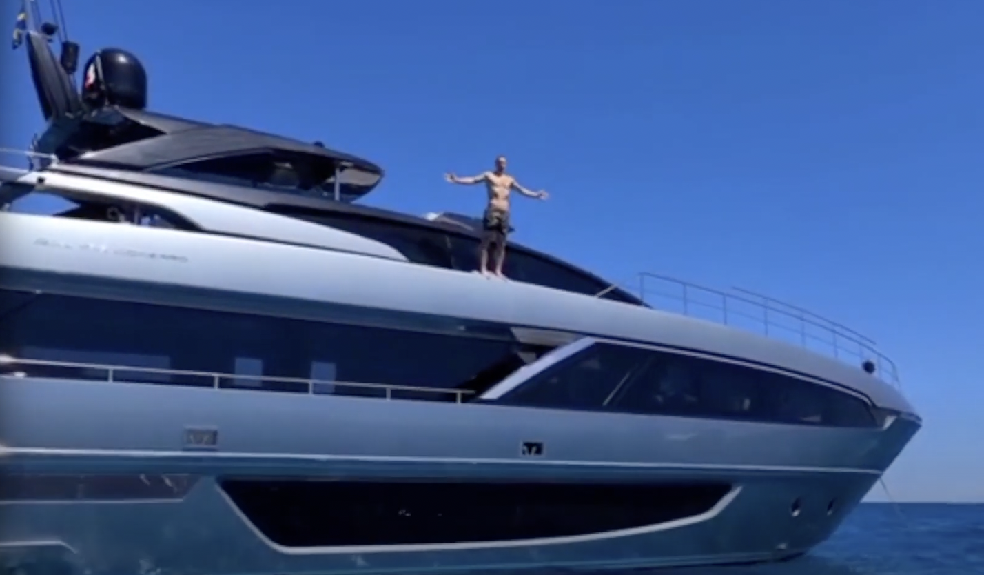 Zlatan Ibrahimovic yacht screenshot YouTube