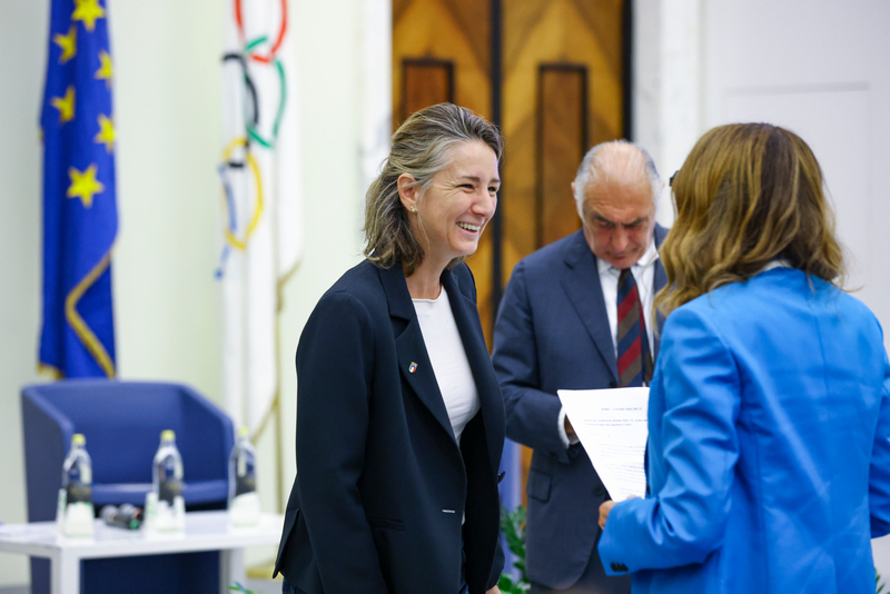 Caterina Banti con il Ministro Santanché